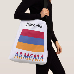 Armenië en Armeense vlag met uw naam Crossbody Tas