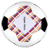 Armenië en Armenië: gepersonaliseerd met vlag Voetbal (Gedraaid)