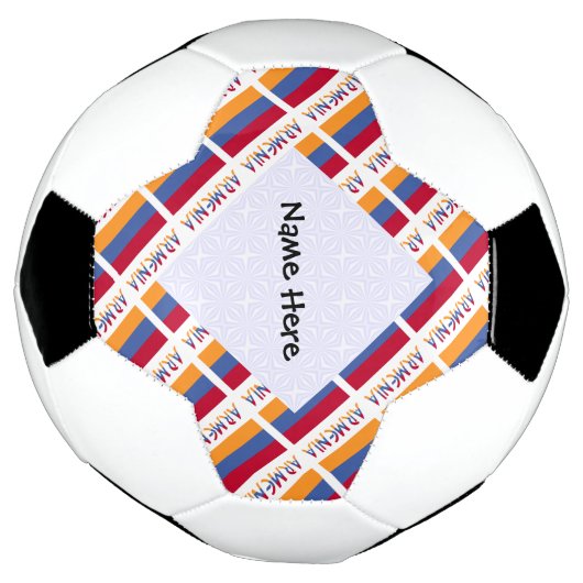 Armenië en Armenië: gepersonaliseerd met vlag Voetbal (Gedraaid)