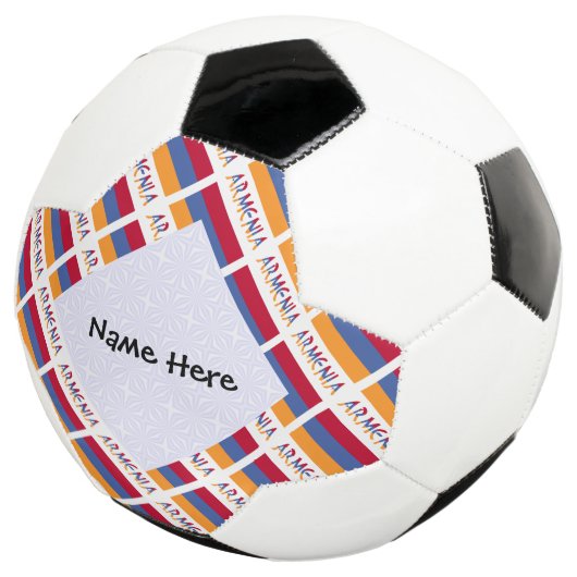 Armenië en Armenië: gepersonaliseerd met vlag Voetbal (Drie kwart)
