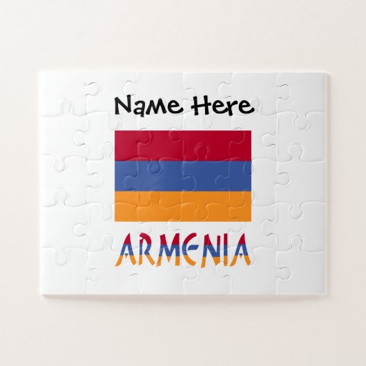 Armenië en Armenië - vlag Gepersonaliseerd Legpuzzel (Horizontaal)