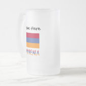 Armenië en Armenië - vlag Gepersonaliseerd Matglas Bierpul (Voorkant links)