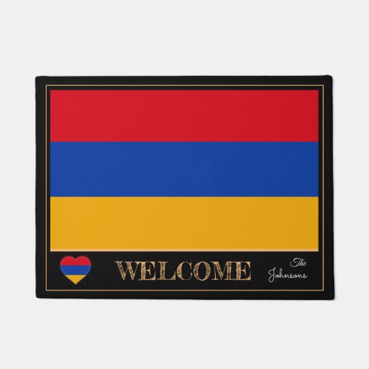 Armenië en Armenië - Vlag matten/sport Welkom Deurmat (Voorkant)