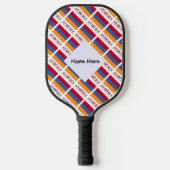Armenië en Armenië - vlag met Jouw naam Pickleball Paddle (Voorkant)