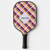 Armenië en Armenië - vlag met Jouw naam Pickleball Paddle (Achterkant)