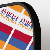 Armenië en Armenië - vlag met Jouw naam Pickleball Paddle (Links Detail)