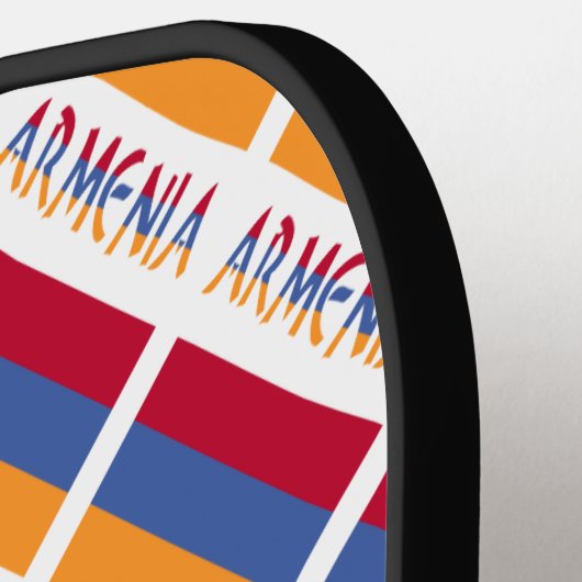 Armenië en Armenië - vlag met Jouw naam Pickleball Paddle (Links Detail)