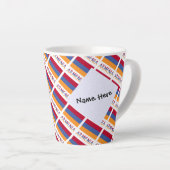 Armenië en Armenië - Vlaggentij gepersonaliseerd Latte Mok (Rechterhoek)