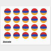 Armenië Fisheye Vlag Sticker (Vel)