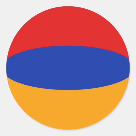 Armenië Fisheye Vlag Sticker (Voorkant)