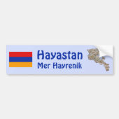 Armenië Flag en Map Bumpersticker (Voorkant)