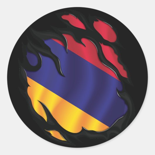 Armenië Gekopieerde vlag Ronde Sticker (Voorkant)