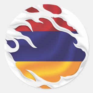 Armenië Gekopieerde vlag Ronde Sticker