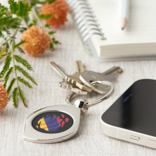 Armenië Gekopieerde vlag Sleutelhanger (Zijkant)