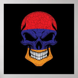 Armenië glimlachen schedelvlag poster