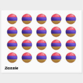Armenië Glossy Circle Flag Ronde Sticker (Vel)