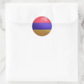 Armenië Glossy Circle Flag Ronde Sticker (Tas)