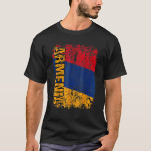 ARMENIË Grote vlag  Verstoorde ARMENIË T-shirt