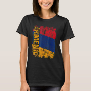 ARMENIË Grote vlag Verstoorde ARMENIË T-shirt