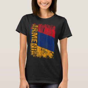 ARMENIË Grote vlag Verstoorde ARMENIË T-shirt