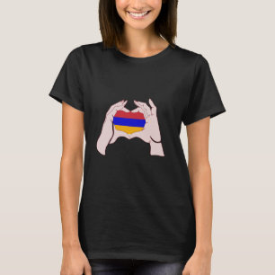 Armenië Handteken Liefde Armeense Vlag Hart Armeni T-shirt