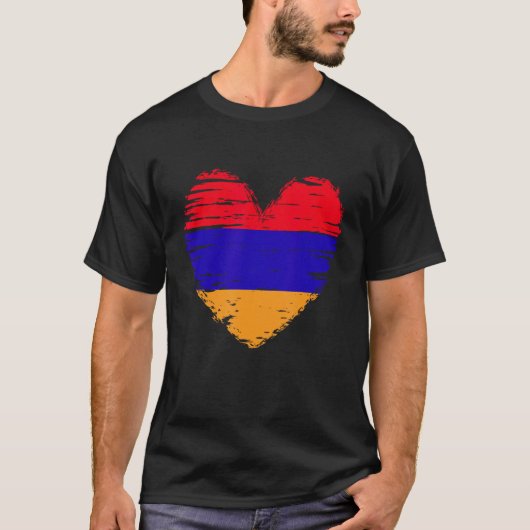 Armenië Heart Armeense vlag Armeense Pride T-shirt (Voorkant)