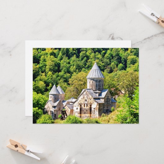 Armenië - het klooster Haghartsin, Dilijan Kaart (Voorkant / Achterkant in situ)
