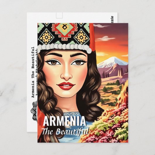 Armenië Het mooie Briefkaart (Voorkant / Achterkant)