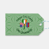 Armenië Ierland USA Shamrock Vlag personaliseren Cadeaulabel (Voorkant (Horizontaal))