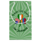 Armenië Ierland USA Shamrock Vlag personaliseren Klein Cadeauzakje (Achterkant)