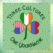 Armenië Ierland USA Shamrock Vlag personaliseren Raamsticker (Vel 3)