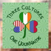 Armenië Ierland USA Shamrock Vlag personaliseren Raamsticker (Vel 2)