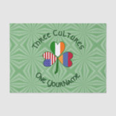 Armenië Ierland USA Shamrock Vlag personaliseren Tissuepapier (Voorkant)