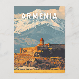 Armenië Illustratie Reizen Art Vintage Briefkaart