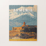 Armenië Illustratie Reizen Art Vintage Legpuzzel<br><div class="desc">Armenië vector kunstwerk ontwerp. Armenië,  een verborgen juweeltje in de Kaukasus,  is een land van oude kloosters,  adembenemende berglandschappen en rijk cultureel erfgoed.</div>