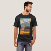 Armenië Illustratie Reizen Art Vintage T-shirt (Voorkant volledig)