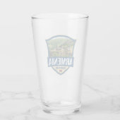 Armenië Illustratie Retro Badge Glas (Achterkant)