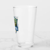 Armenië Illustratie Retro Badge Glas (Links)