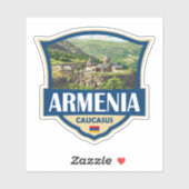 Armenië Illustratie Retro Badge Sticker (Vel)