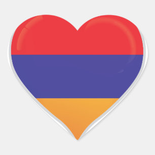 Armenië liefde vlag trots hart sticker