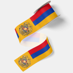 Armenië lint, embleem, patriottisch, Armeense vlag Satijnen Lint