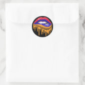 Armenië lippen trots root flag ronde sticker (Tas)