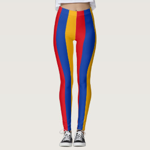 Armenië Nationale vlag Kleuren Verticaal gestript Leggings