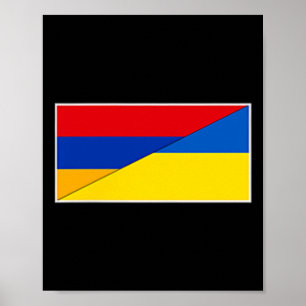 Armenië Oekraïne Vlag Armeense Oekraïense National Poster