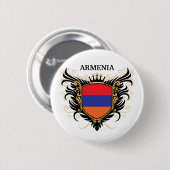 Armenië [personaliseren] ronde button 5,7 cm (Voorkant /achterkant)