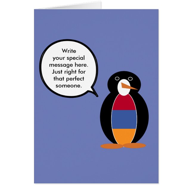 Armenië pratende mevrouw pinguïn gepersonaliseerd  (Voorkant)