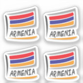 Armenië Pride X vlag Sticker (Voorkant)