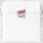 Armenië Pride X vlag Vierkante Sticker (Tas)