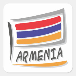 Armenië Pride X vlag Vierkante Sticker