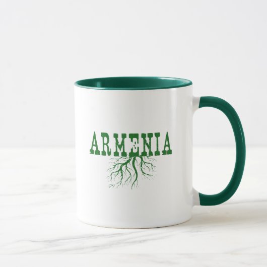 Armenië rookt groene bomen met Armeense Word Art Mok (Rechts)